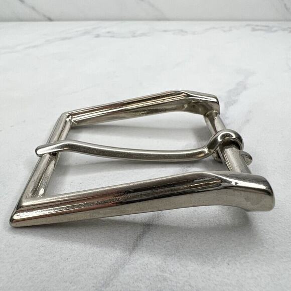 Silver Tone Simple Basic Belt Buckle - Picture 3 of 10